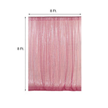 A pink sequin curtain with measurements of 8 ft and 8 ft, perfect for room divider and sparkle & sequin backdrops