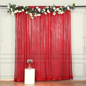 Add Glamour to Your Event with the Red Sequin Photo Backdrop Curtain Panel