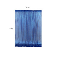 A Royal Blue Sequin Curtain with measurements of 8 ft and 8 ft, perfect for room divider and sparkle & sequin backdrops