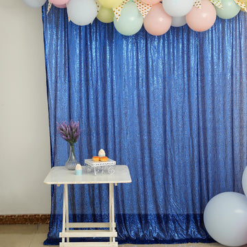 Turn Your Event into a Spectacle with the Royal Blue Sequin Photo Backdrop Curtain Panel