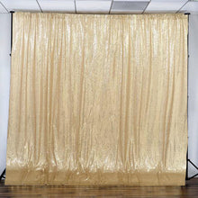 Premium Champagne Chiffon Sequin Divider Backdrop Curtain, Dual Layer Photo Booth Event Drapes