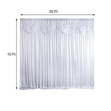 A white satin curtain with measurements of 20 ft and 10 ft, perfect as a room divider, solid backdrop curtain & dividers