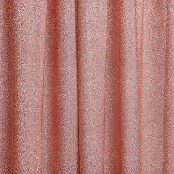 Rose Gold Metallic Shimmer Tinsel Photo Backdrop Curtain
