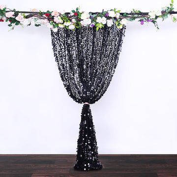 Create Unforgettable Moments with Our Black Sequin Backdrop Curtain