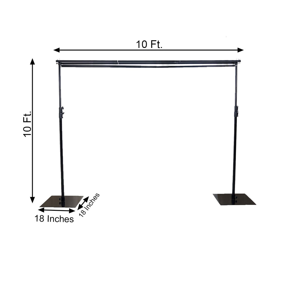10ftx10ft Adjustable Heavy Duty Backdrop Stand, Photobooth Stand With  Weighted Steel Base, Backdrop Frame, Backdrop Stand Kit 