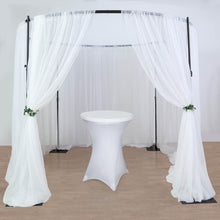10ft Adjustable 4-Post Circular Black Metal Wedding Event Arch Stand