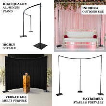 11 Feet x 13 Feet Heavy Duty Curved Photography Backdrop Stand With Triple Base
