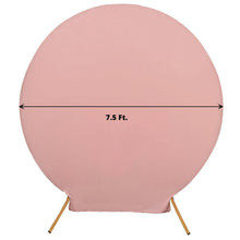 Spandex Dusty Rose Circle Arch Covers and Fitted Backdrop Covers, 7.5 ft in diameter