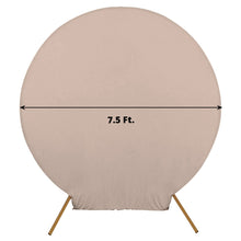 Spandex Nude Double Sided Arch Covers Fitted Backdrop Covers - 7.5 ft Round