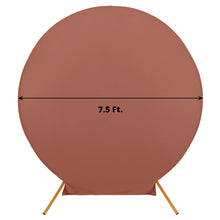 Terracotta (Rust) Round Spandex Fit Wedding Backdrop Stand Cover 7.5ft