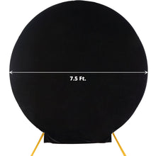 velvet black circle that is 7.5 ft in diameter