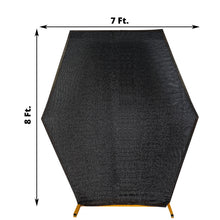 Black Metallic Shimmer Tinsel Spandex Double Sided Fitted Backdrop Cover for Arch Covers