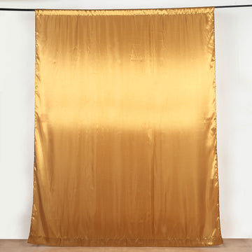Create a Memorable Event with the Gold Satin Event Photo Backdrop Curtain Panel