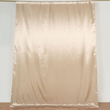 Durable and Reusable Nude Satin Backdrop Curtain