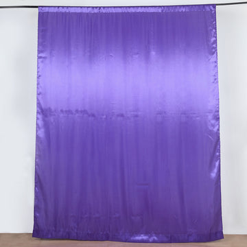 Versatile and Stylish Purple Satin Curtain Panel Backdrop Drapes
