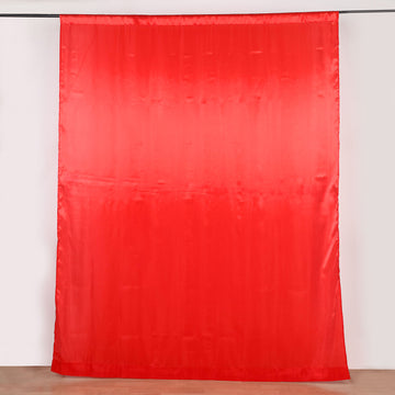 Make Your Event Unforgettable with the Red Satin Event Photo Backdrop Curtain Panel