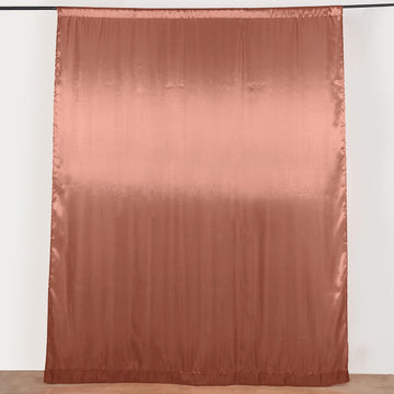 Create Unforgettable Memories with Terracotta (Rust) Satin Backdrop Curtain Panel