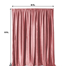 A dusty rose velvet curtain with the measurements 8 ft x 8 ft, perfect as a room divider, solid backdrop curtain & dividers