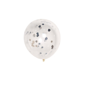 Elevate Your Event Decor with Clear/Silver Confetti Filled Latex Balloons