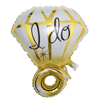 Add Elegance and Festivity with our Gold Diamond Ring Balloon