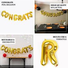 Shiny Gold Foil Mylar Balloon Sign Congrats 13 Inch Ready To Use 