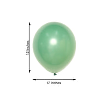 25 Pack Matte Pastel Dusty Sage 12 Inch Latex Party Balloons 