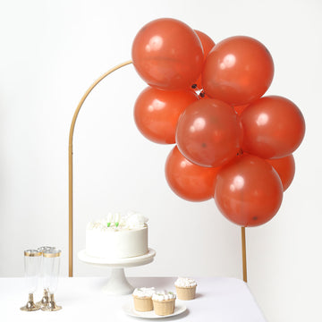Create Memorable Moments with Matte Pastel Terracotta (Rust) Balloons