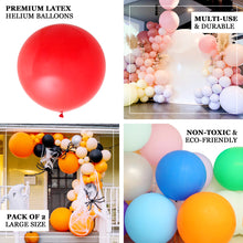 Pack of 2 Air or Helium Large Matte Pastel Natural Latex Balloons 32 Inch