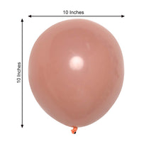 Prepacked 25 Pack 10 Inch Matte Dusty Rose Latex Balloons Double Stuffed