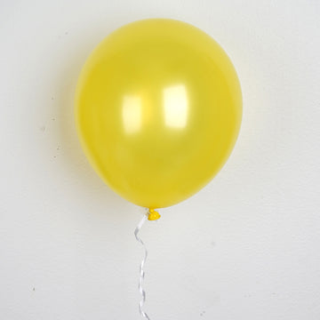 Versatile and Vibrant Pearl Yellow Latex Balloons