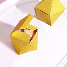 Gold Glitter Geometric Boxes For Wedding Favors 25 Pack 2 Inch By 3 Inch