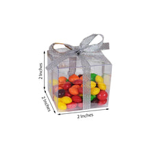 2 Inch Easy To Assemble Clear PVC Party Favor Candy Gift Boxes 25 Pack