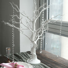 34 Inch Manzanita White Centerpiece Tree With 8 Acrylic Bead Chains