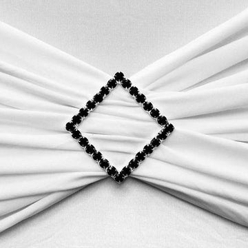 Add Elegance to Your Event with Black Rhinestone Chair Sash Bands