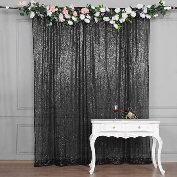 Add Elegance to Your Event with the Black Sequin Photo Backdrop