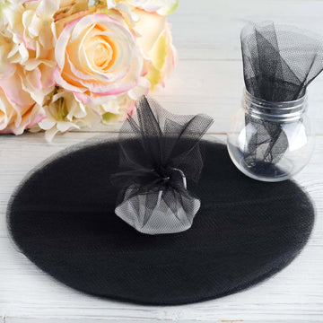 Elegant Black Sheer Nylon Tulle Circles for Stunning DIY Crafts