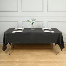 54 Inch x 108 Inch Black Rectangle Tablecloth 10 MM Thick Plastic PVC Spill Proof Disposable