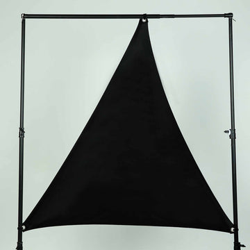 Black Triangle Sun Shade Sail Canopy for Outdoor Event Decor