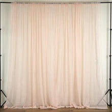 Rose Gold Fire Retardant Sheer Organza Premium Curtain Panel Backdrops With Rod Pockets#whtbkgd