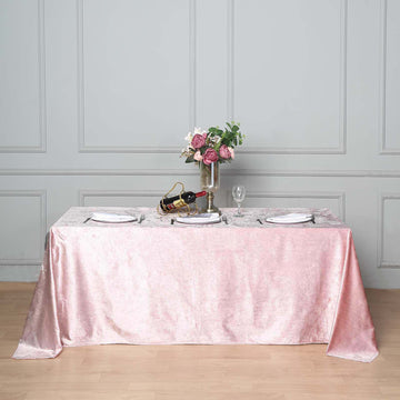 Blush Seamless Premium Velvet Rectangle Tablecloth