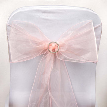 Enhance Your Event Decor with Blush Sheer Organza Chair Sashes