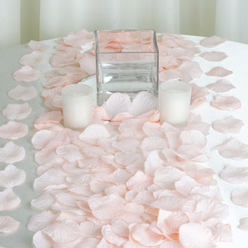 Blush Silk Rose Petals for Stunning Table Decorations