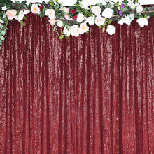 8ftx8ft Burgundy Sequin Photo Backdrop Curtain Panel, Event Background Drape