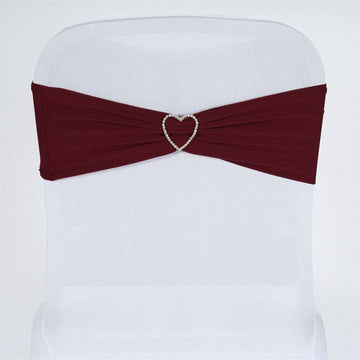 Add a Touch of Elegance with Burgundy Spandex Chair Sashes