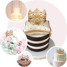 2 Inch Matte Gold Metal Princess Crown Cake Topper 