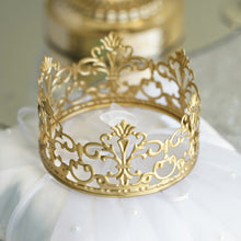 2 Inch Matte Gold Princess Crown Metal Cake Topper