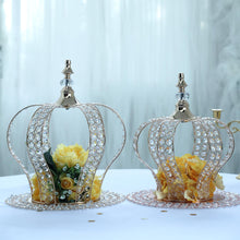 Royal Crown 16 Inch Metallic Gold Crystal Bead Cake Topper
