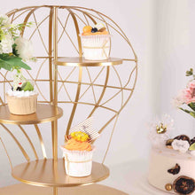 Metal Hot Air Balloon Cupcake Stand Gold 4 Tier 19 Inch