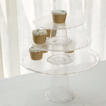 Versatile and Practical Clear Plastic Cake Display Holders