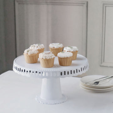 White Round Pedestal Cupcake Stands: Elegant and Stylish Dessert Display